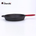 Seasoned Cast Iron Skillet with Silicone Hot Handle Holder - 12 inch